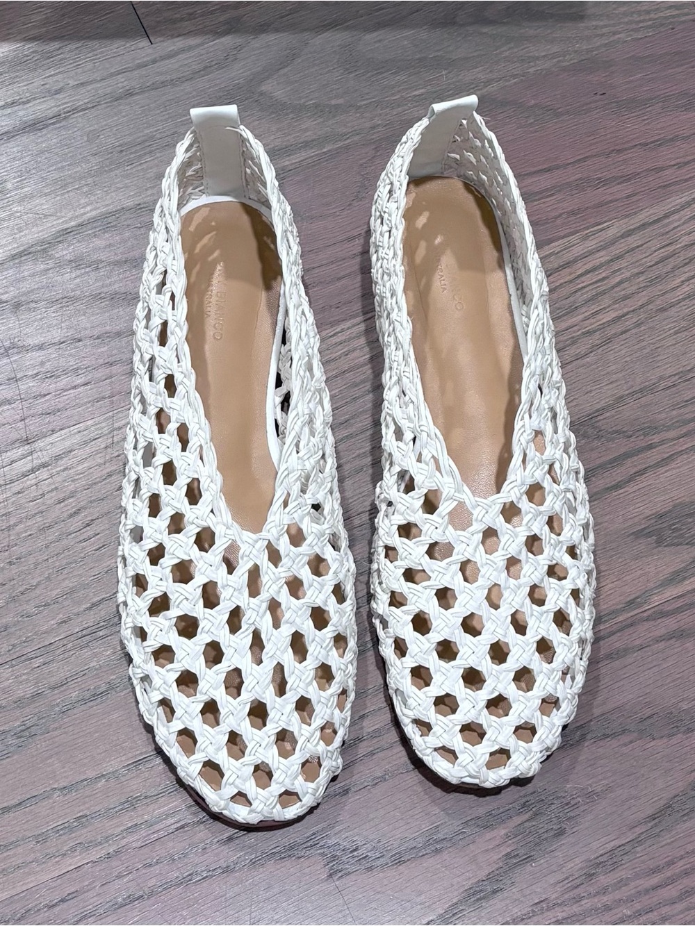 Tony Bianco Cheeky Woven Leather Flat - White NWT and Box - Picture 6 of 7